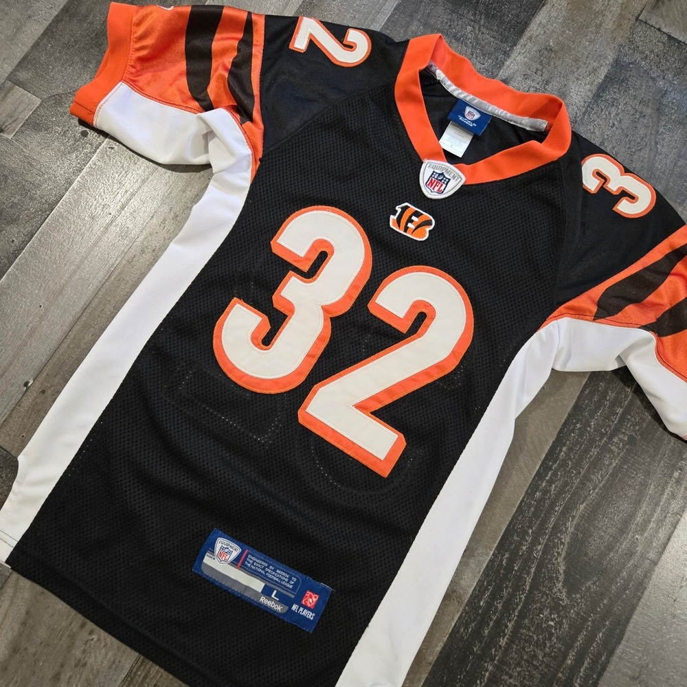 Vintage Reebok NFL Cincinnati Bengals #32 Cedric Benson Jersey Black Youth L